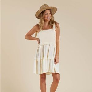 NWT Rylee + Cru Women's Ruffle Swing Dress - Ivory